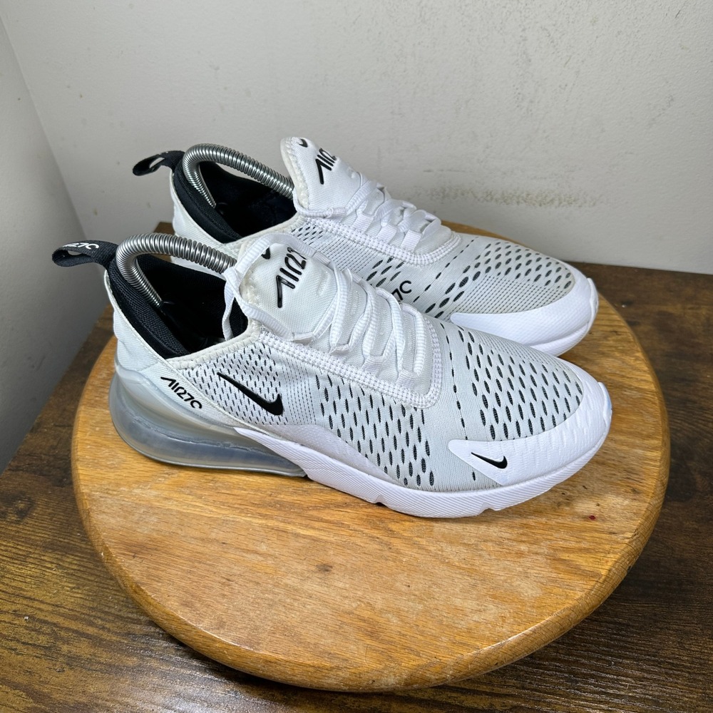 Nike Air Max 270 Womens 9 White Black Running Shoes AH6789-100